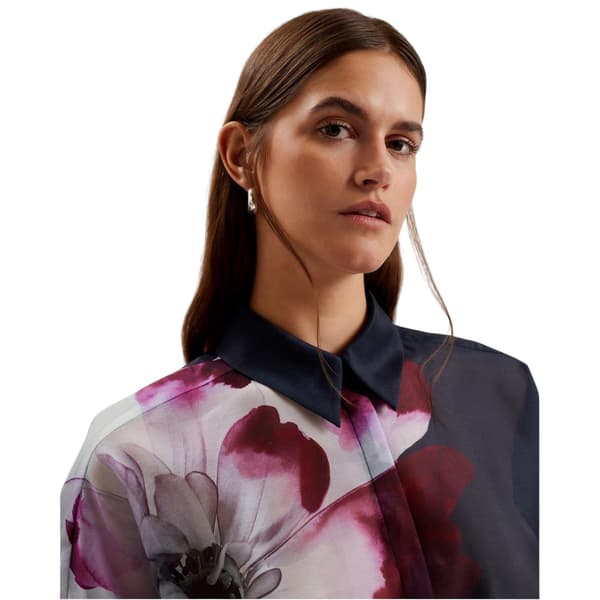 Ted Baker Dam/Kvinnor Oversized Skjorta 10 UK Marinblå Navy 10 UK