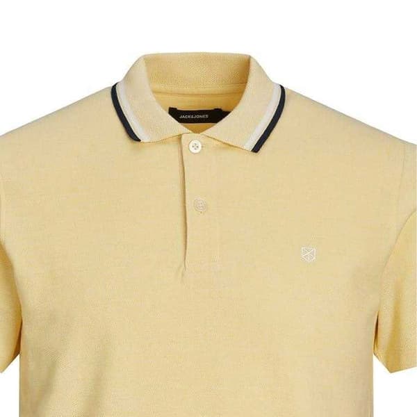Jack And Jones Herr Regular Kortärmad Pikétröja L Gul Yellow L