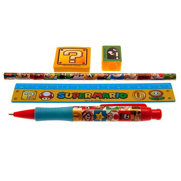 Super Mario Grupp Skrivset (5-pack) One Size Multicolo Multicoloured One Size