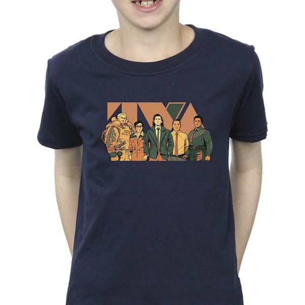 Marvel Boys Loki TVA Group T-shirt 9-11 år Marinblå Navy Blue 9-11 Years