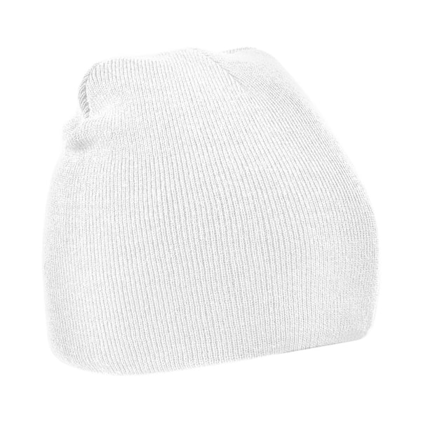 Beechfield enfärgad enkel stickad vintermössa i en storlek vit White One Size