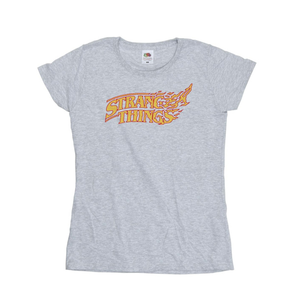 Netflix Dam/Kvinnor Stranger Things Logo Breaking Bomull T-shirt Sports Grey L