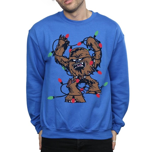 Star Wars Chewbacca Julgransbelysning Sweatshirt XL R Royal Blue XL