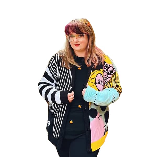 Nightmare Before Christmas Unisex Vuxen Patchwork Kofta XL M Multicoloured XL