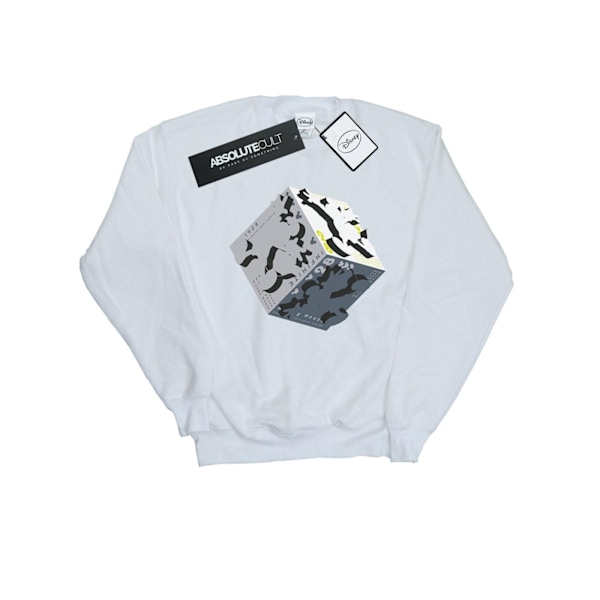 Disney Dam/Kvinnor Mickey Mouse Cube Sweatshirt M Vit White M