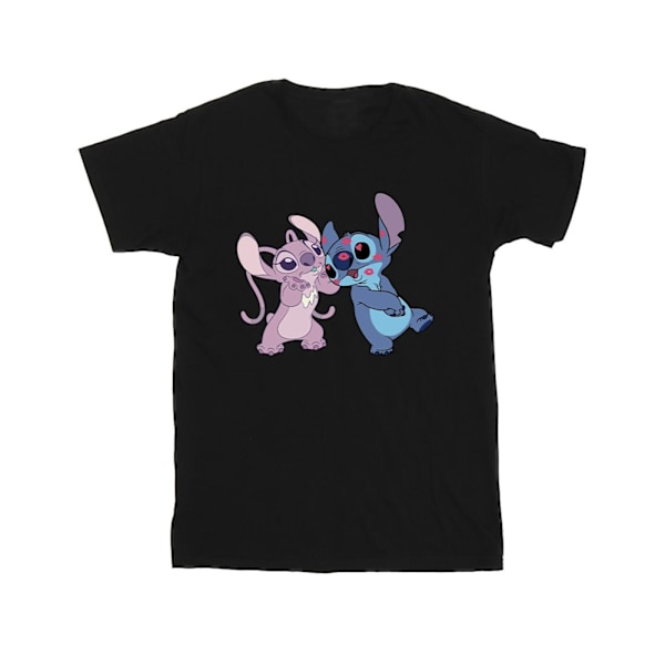 Disney Girls Lilo & Stitch Kisses Bomull T-shirt 5-6 år Svart Black 5-6 Years