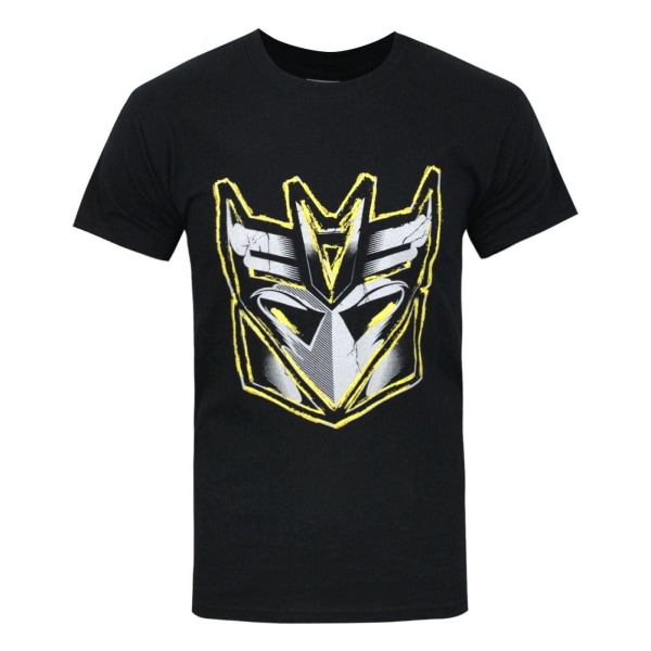 Transformers Official Mens Decepticon Metallic Logo T-shirt S B Black S