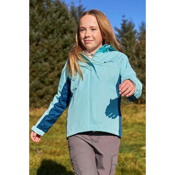 Mountain Warehouse Barnjacka för barn/barn Shelly Vattentät jacka 7-8 Turquoise 7-8 Years