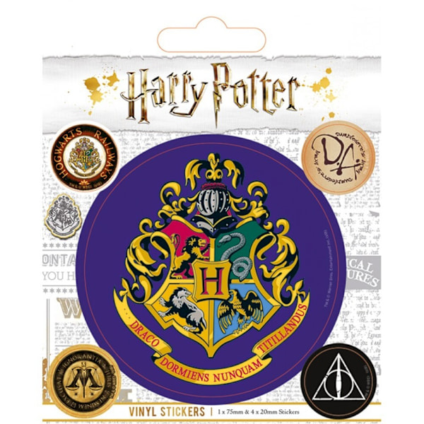 Harry Potter Vinyl Hogwarts Stickers (5-pack) En Storlek Flerfärgad Multicoloured One Size