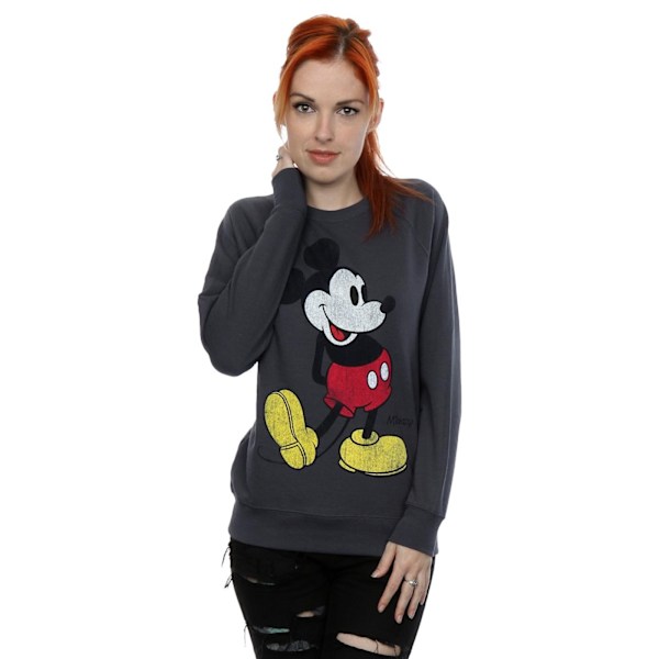 Disney Dam/Kvinnor Mickey Mouse Classic Kick Sweatshirt L Mörk Dark Heather L