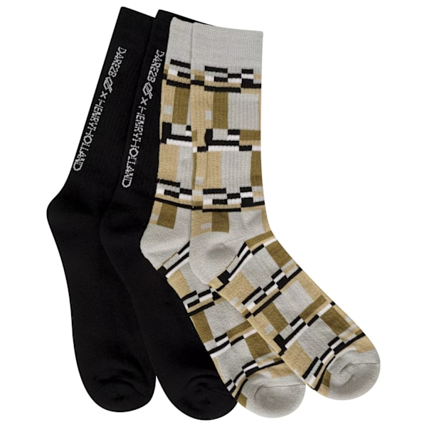 Dare 2B Unisex Adult Henry Holland Socks Set (2-pack) 6 UK-8 Black/Beige/Grey 6 UK-8 UK