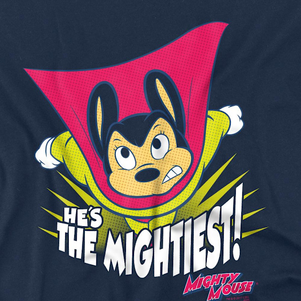 Mighty Mouse Herr The Mightiest T-Shirt 5XL Marinblå Navy 5XL
