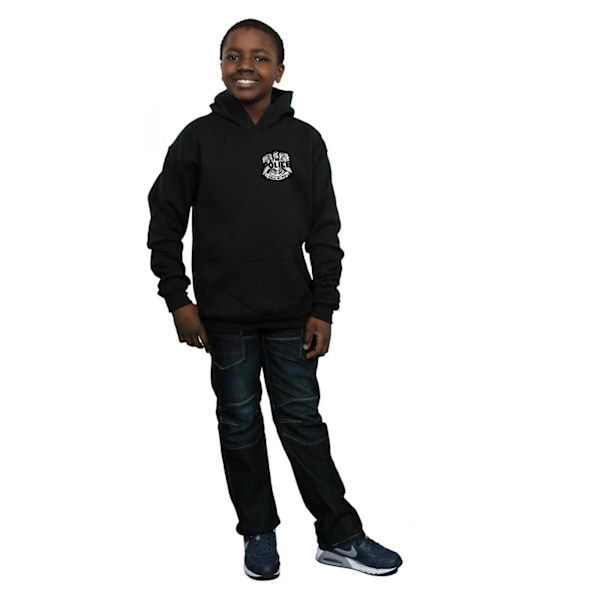 The Police Boys Illegal Records Eagle Chest Hoodie 5-6 år Bl Black 5-6 Years