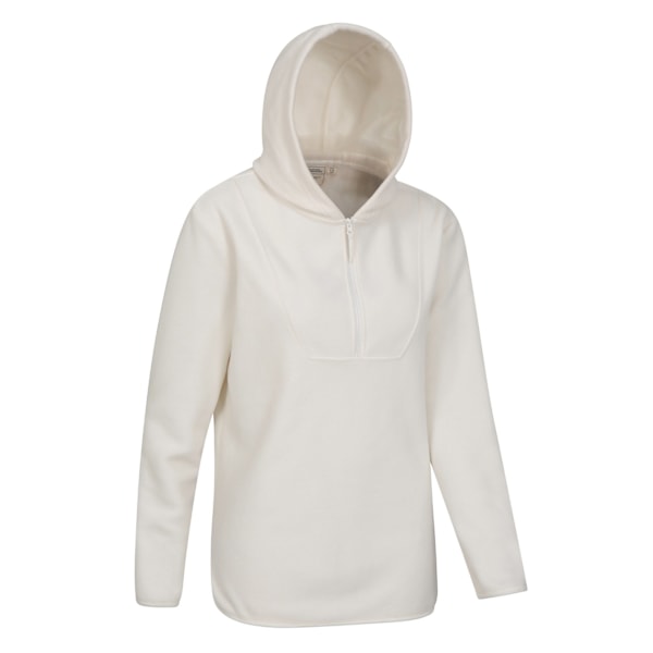 Mountain Warehouse Dam/Damer Corrie Fleece med huva och halv dragkedja Cream 14 UK