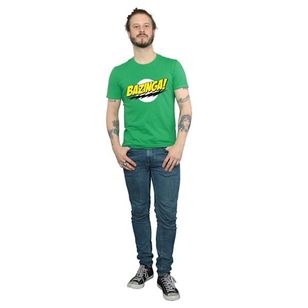 The Big Bang Theory Herr Bazinga Bomulls T-shirt M Irländsk Grön Irish Green M