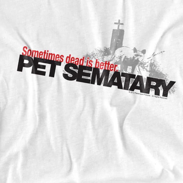 Pet Sematary Herr Logotyp T-Shirt S Vit White S
