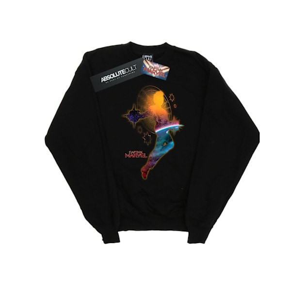 Marvel Herr Captain Marvel Nebula Flight Sweatshirt S Svart Black S