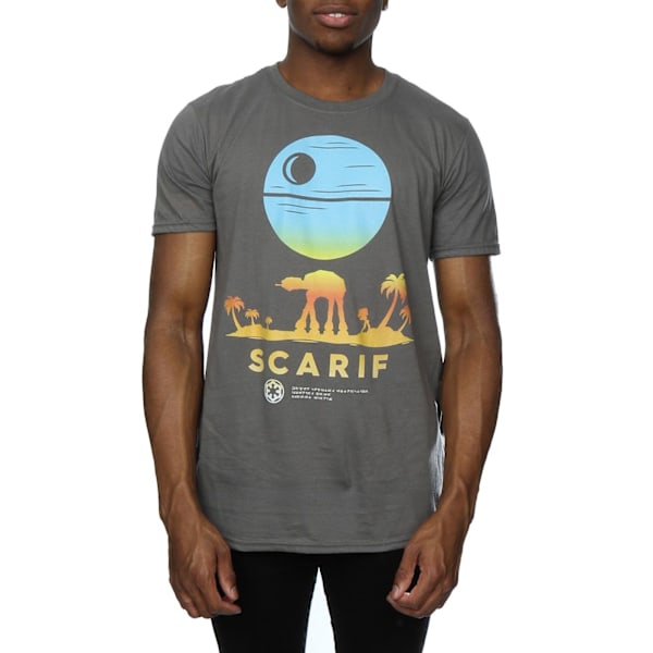 Star Wars Rogue One Scarif Sunset T-shirt L Charcoal - Herr Charcoal L