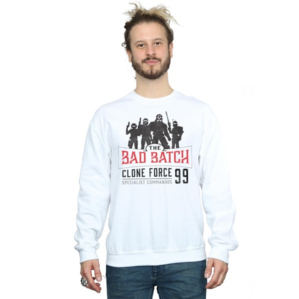 Star Wars Mens The Bad Batch Clone Force 99 Sweatshirt 5XL Vit White 5XL