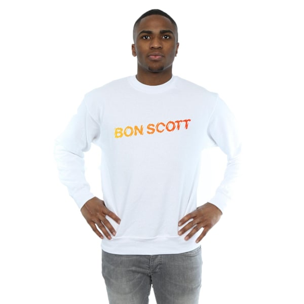 Bon Scott Herr Shattered Logo Sweatshirt 3XL Vit White 3XL