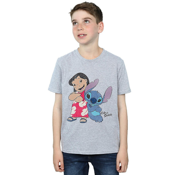 Lilo & Stitch Boys Classic T-Shirt 7-8 år Sports Grey Sports Grey 7-8 Years