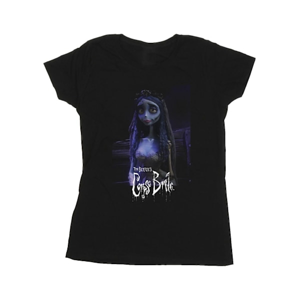 Corpse Bride Dam T-shirt i bomull med Emily-motiv, svart, storlek M Black M