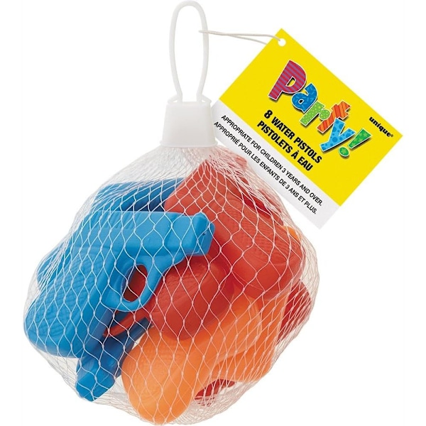 Unika vattenpistoler för fest (8-pack) En storlek Flerfärgad Multicoloured One Size