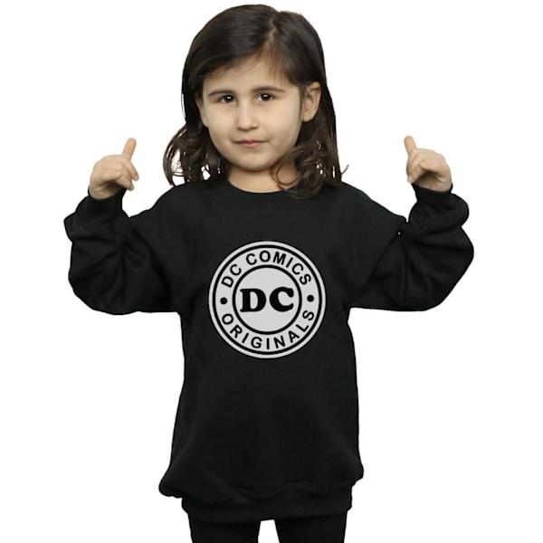 DC Comics Girls DC Originals Logo Sweatshirt 7-8 år Svart Black 7-8 Years