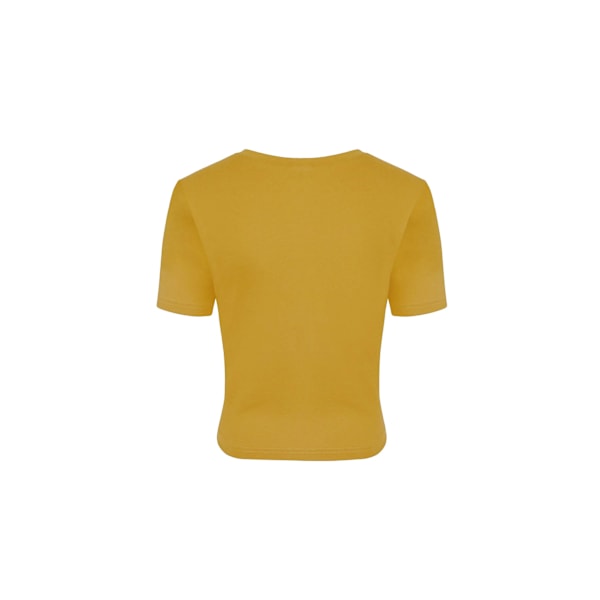 Girls On Film Womens/Ladies Rockferry Fringed T-Shirt 10 UK Mus Mustard Yellow 10 UK