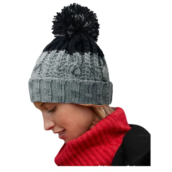 Beechfield Unisex Vuxna Apres Uppvikt Mössa One Size Ljusgrå Light Grey/Black One Size