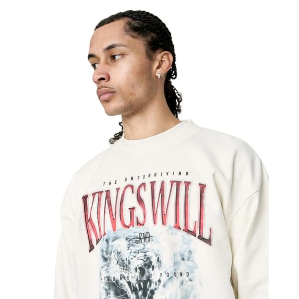 Kings Will Dream Herr Studio Snake Eyes Crew Neck Sweatshirt M White M