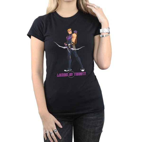 Marvel Dam/Dam Hawkeye Locked On Target T-shirt i bomull S Black S