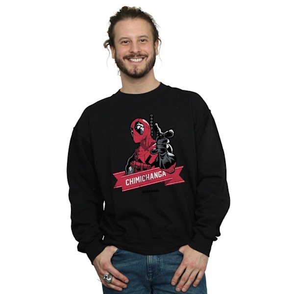 Marvel Deadpool Chimichanga Finger Sweatshirt XL Svart Black XL