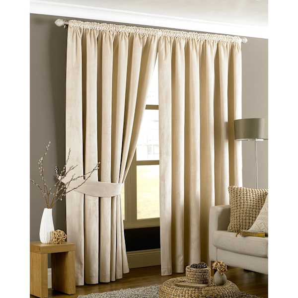 Riva Home Imperial Pencil Pleat Gardiner 46x72 (117x183cm) Crea Cream 46x72 (117x183cm)