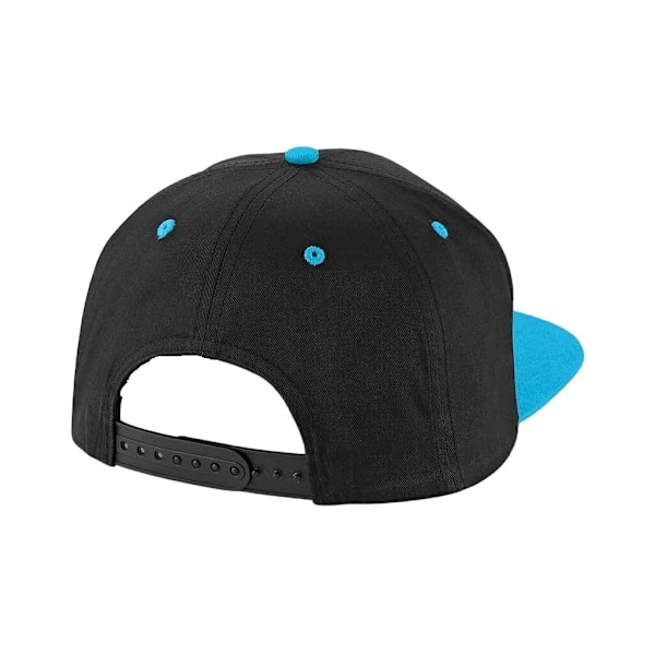 Beechfield Contrast 5 Panel Snapback Cap One Size Black/Surf Bl Black/Surf Blue One Size