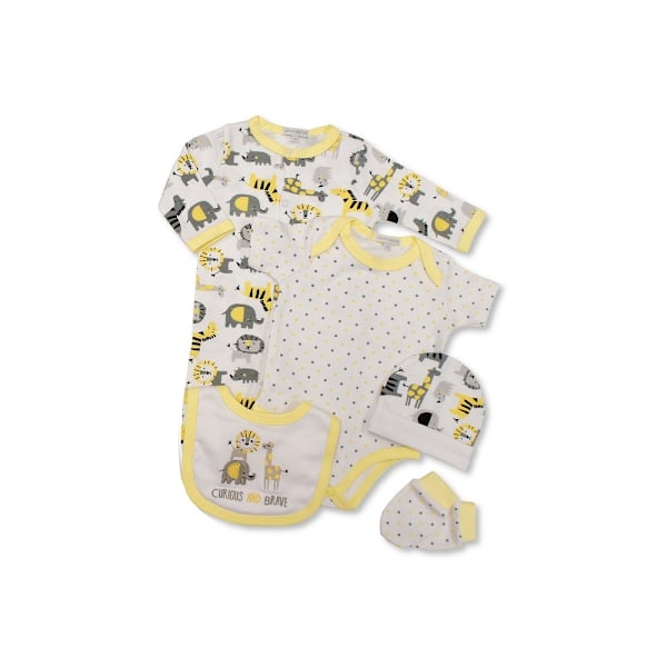 Nursery Time Baby Curious And Brave Presentset (5 delar) 3-6 månader Grey/Yellow 3-6 months