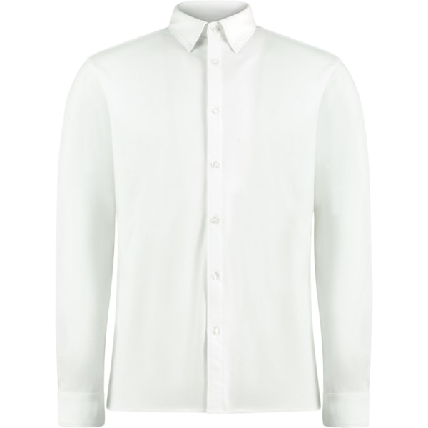 Kustom Kit Herr Superwash 60°C Skräddarsydd Långärmad Skjorta 3XL White 3XL