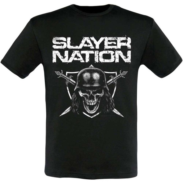 Slayer Unisex Adult Nation 2015 Dates Back Print T-Shirt XL Bla Black XL