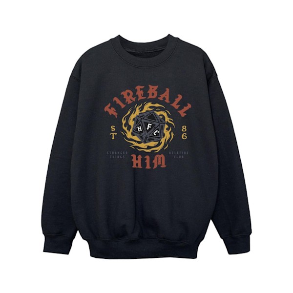 Netflix Girls Stranger Things Fireball Dice 86 Sweatshirt 12-13 Black 12-13 Years