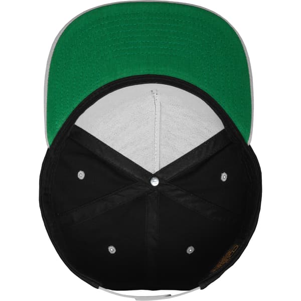 Flexfit by Yupoong Unisex Classic 5 Panel Two Tone Snapback Cap Black/Silver One Size