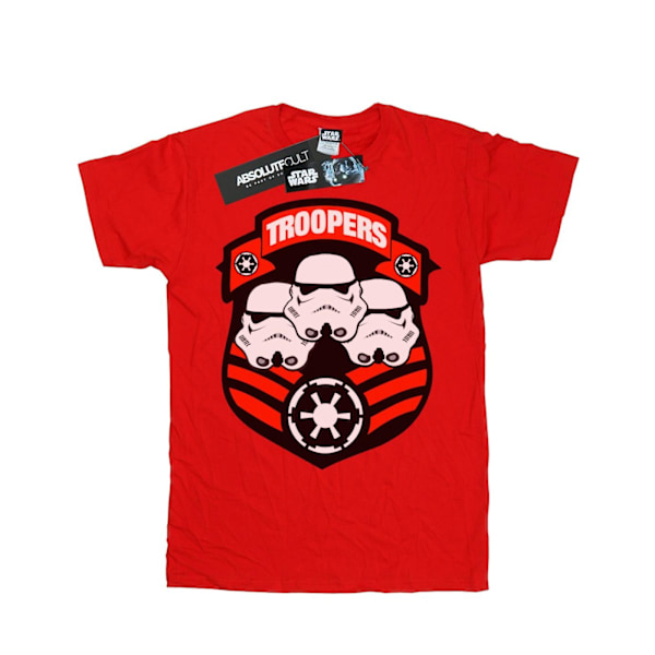 Star Wars Girls Stormtrooper Troopers Bomull T-shirt 5-6 år Red 5-6 Years