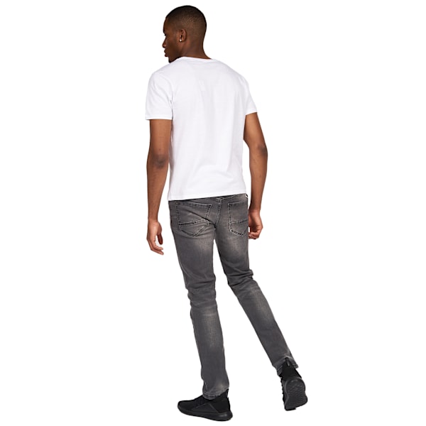 Crosshatch herr Svelte Stretch Jeans 30R grå tvätt Grey Wash 30R