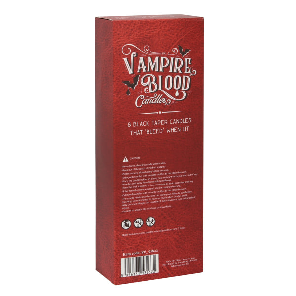 Something Different Vampire Blood Tapered Candles (paket med 8) O Red/Black One Size