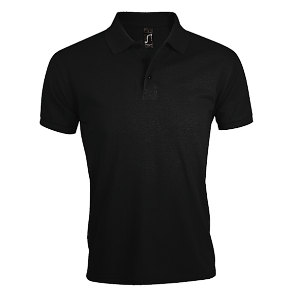 SOLs Prime Pique Plain Short Sleeve Polo Shirt 5XL Svart Black 5XL