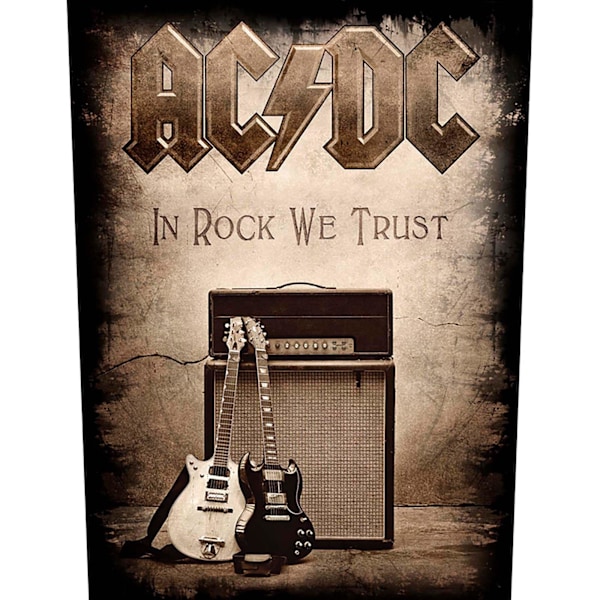 AC/DC In Rock We Trust Patch En Storlek Svart/Brun Black/Brown One Size