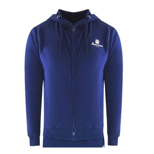 Aquascutum Träningsset med Full Dragkedja för Män S Blå Blue S