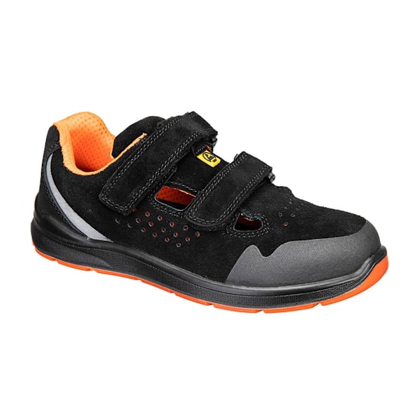 Portwest Unisex Vuxen S1P ESD SR FO Säkerhetsskor i Nötningsmocka 1 Black/Grey 13 UK