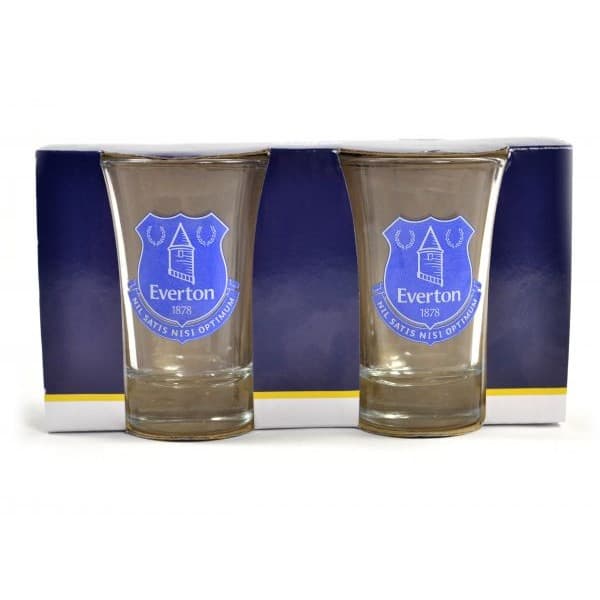 Everton FC Shot Glass Set (2-pack) One Size Clear/Blue Clear/Blue One Size