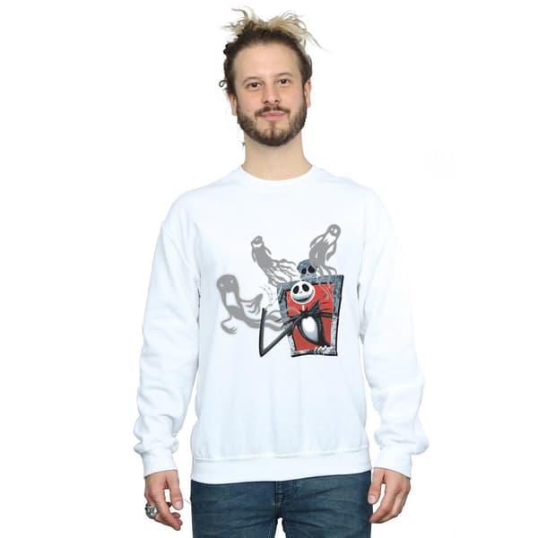 Disney Herr Nightmare Before Christmas Ghosts Of Jack Sweatshirt White XL