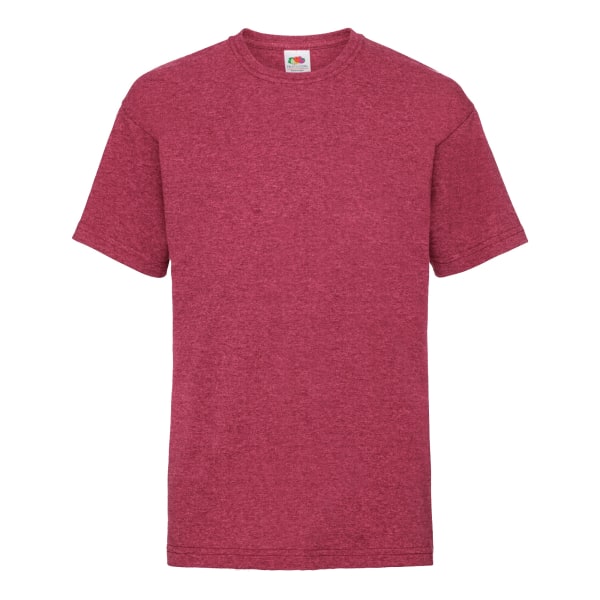 Fruit Of The Loom Barn/Barn Unisex Valueweight Kortärmad Vintage Heather Red 14-15